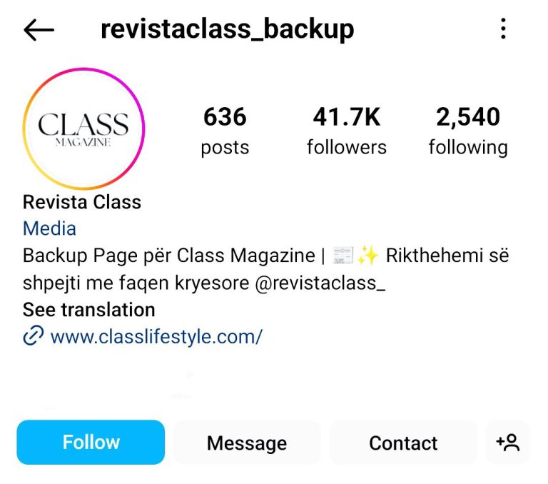 Instagram mbyll profilin e Revistës Class të Alketa Vejsiut – Ja çfarë dyshohet!