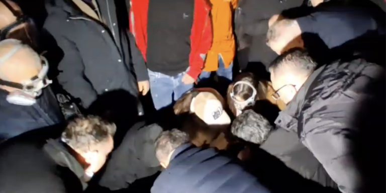 VIDEO: Protester Collapses After Tear Gas Exposure During Tirana Rally on February 20, 2026