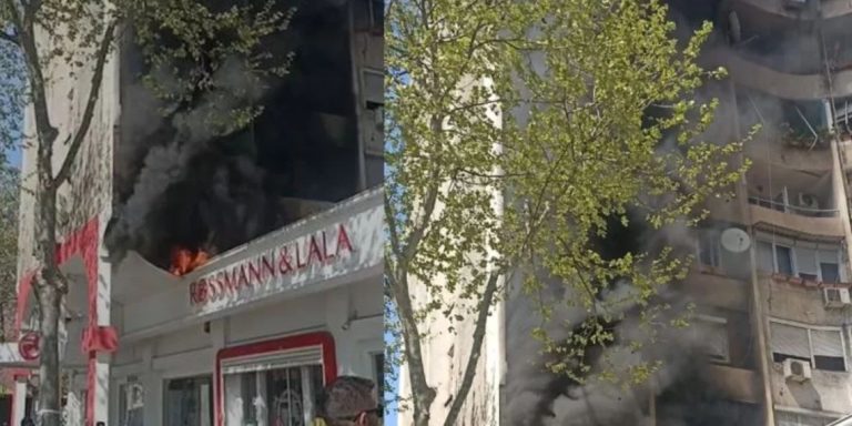 (VIDEO) Zjarr Në Qendër Të Tiranës, Dyqani Përfshihet Nga Flakët Në Rrugën E Barrikadave