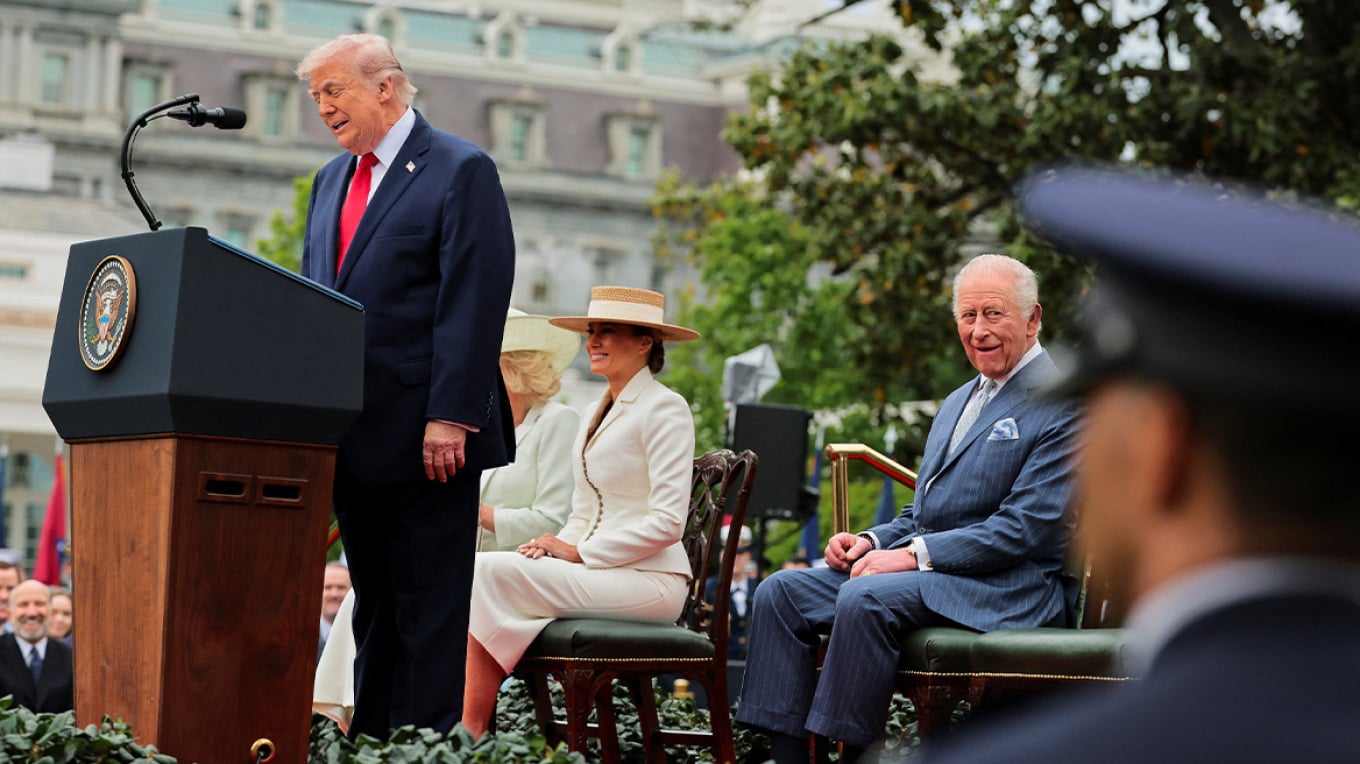 Trump pret Charles III në Shtëpinë e Bardhë, batuta dhe mesazhe për aleancën SHBA-Britani