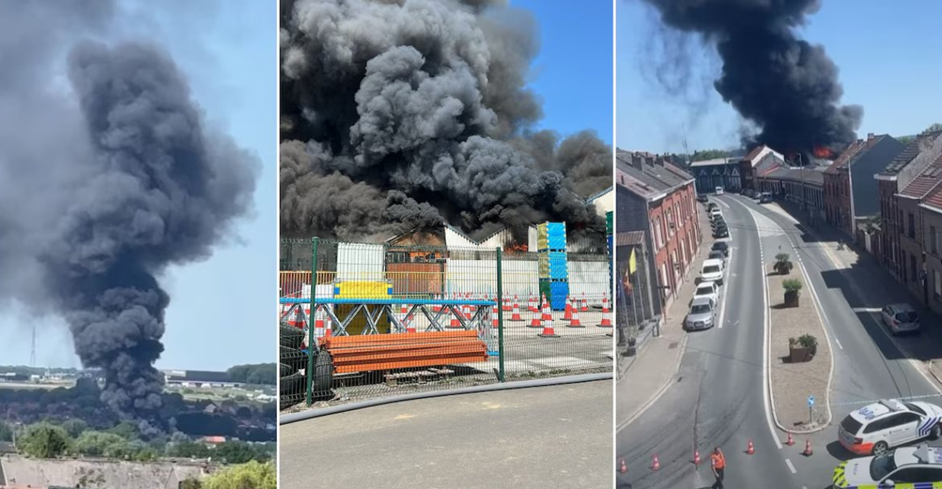 Zjarr i madh pranë Brukselit, evakuime në Tubize nga rreziku i shpërthimit dhe tymi toksik