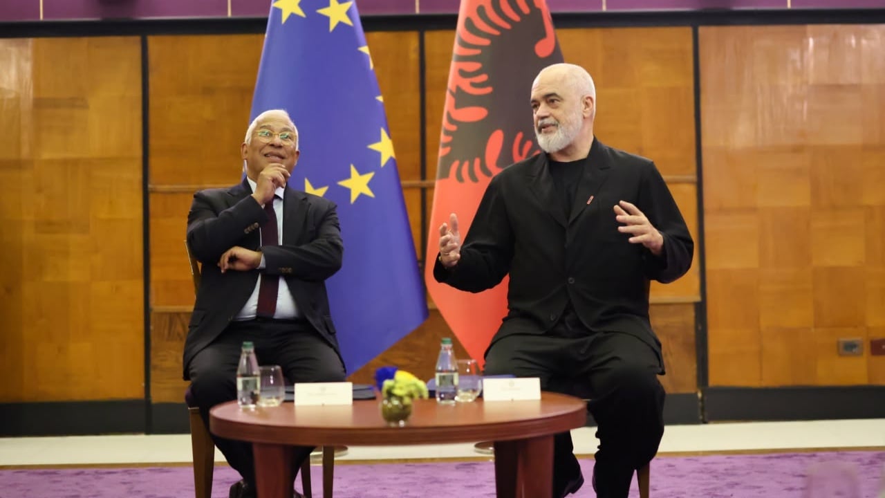 Antonio Costa në Tiranë para Samitit BE-Ballkani Perëndimor, Rama e pret në kryeministri