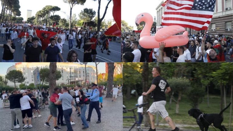 Dita e 13-të e protestës në Tiranë, tensione pas mitingut të PS dhe marshim në kryeqytet