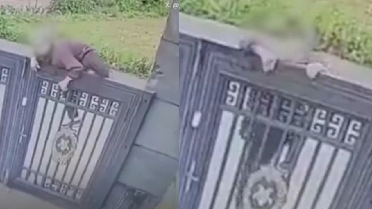 Video nga Kina: 92-vjeçarja kapërcen derën 2 metra dhe del nga azili në 24 sekonda