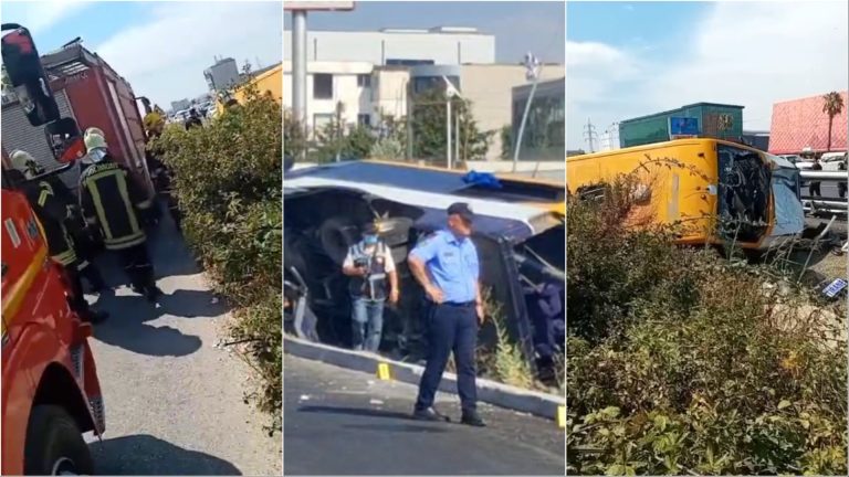 Aksident i rëndë në autostradën Durrës-Tiranë, përmbyset autobusi Berat-Tiranë: 2 viktima dhe 17 të plagosur