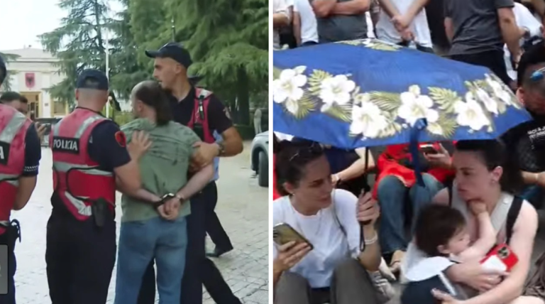 Lirohet Dritan Goxhaj pas shoqërimit, protestuesit bllokojnë rrugën te Komisariati nr.1