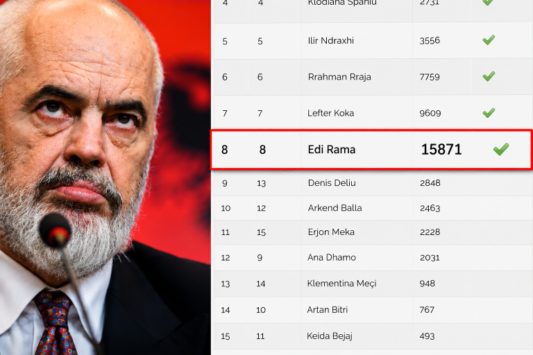 Rama nuk ka 800 mijë vota! Personalisht ai ka marrë vetëm 15,871