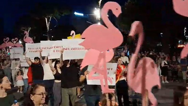Dita e 38 e protestës në Tiranë, tubuesit marshojnë pas fjalimeve te Kryeministria