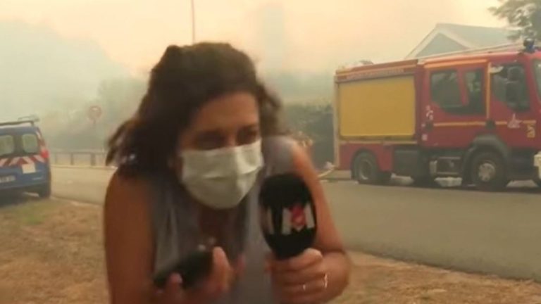 Shpërthim pranë gazetares gjatë raportimit live nga zjarret në Francë, ndërpritet sinjali