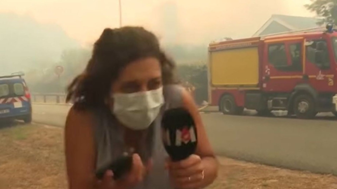 Shpërthim pranë gazetares gjatë raportimit live nga zjarret në Francë, ndërpritet sinjali