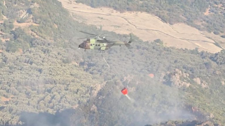 Zjarret në Abazaj të Krujës riaktivizohen, dy helikopterë në terren për frenimin e flakëve