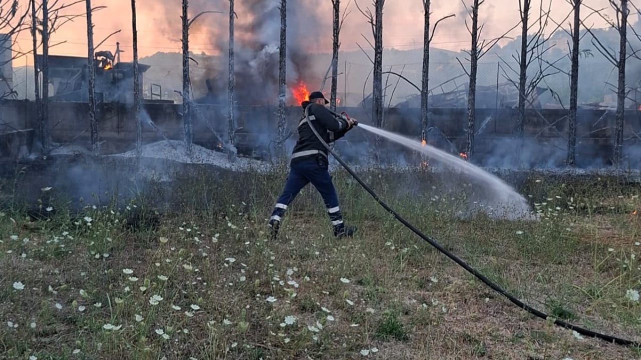 Dy zjarre brenda ditës në Cërrik, flakët në Shalës iu afruan banesave dhe një servisi