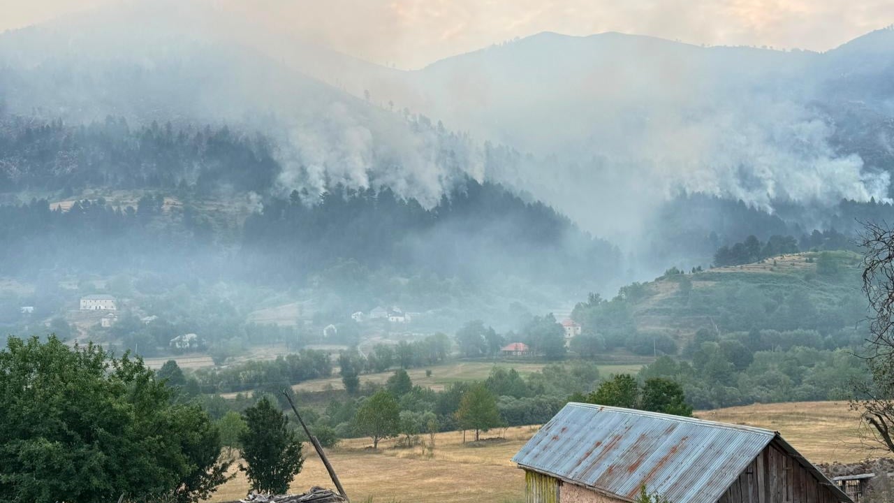 Zjarret në Dibër i afrohen banesave, rreth 100 forca në terren dhe ndërhyrje nga ajri