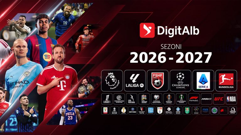 DigitAlb hap sezonin sportiv 2026-2027 me oferta dhe transmetim të kampionateve kryesore