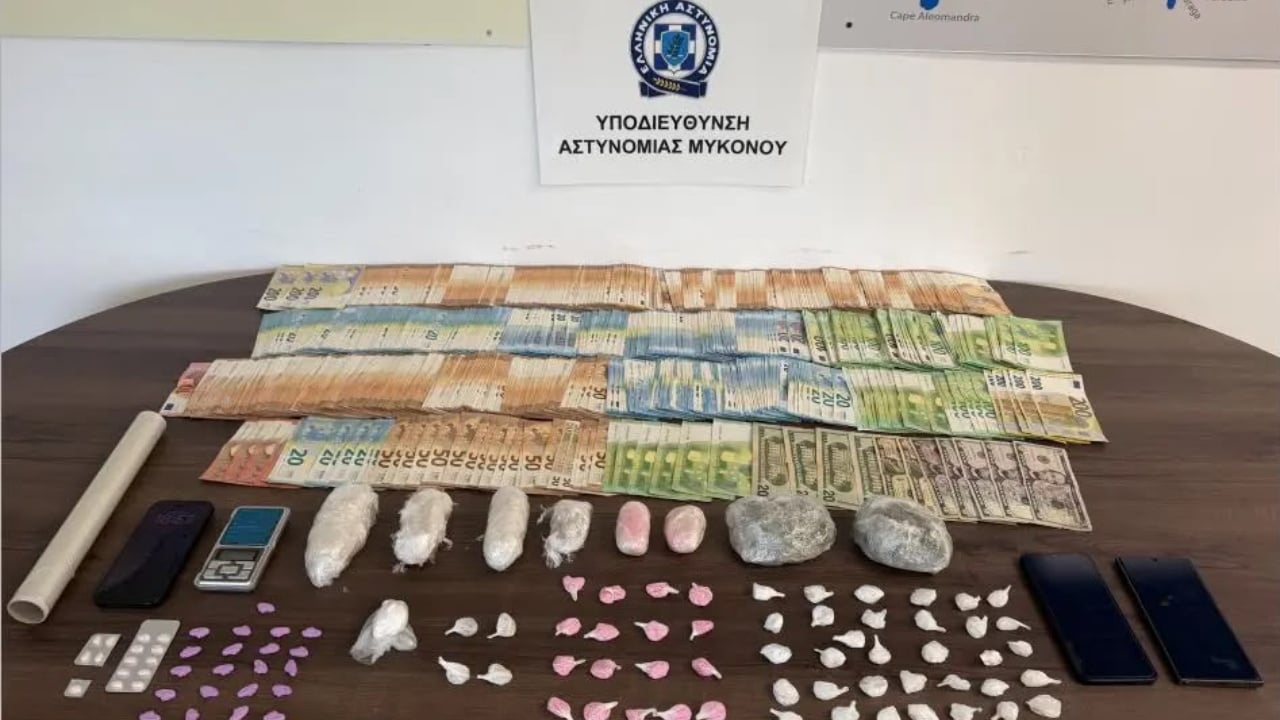 Arrestohen dy shqiptarë në Mykonos, policia greke thotë se u gjeti drogë dhe 65 mijë euro