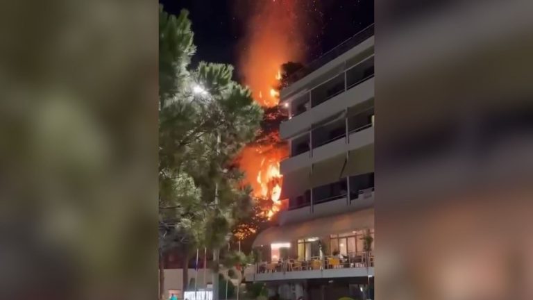 Zjarr në Ujin e Ftohtë në Vlorë, flakët alarmuan turistët dhe rrezikuan hotele