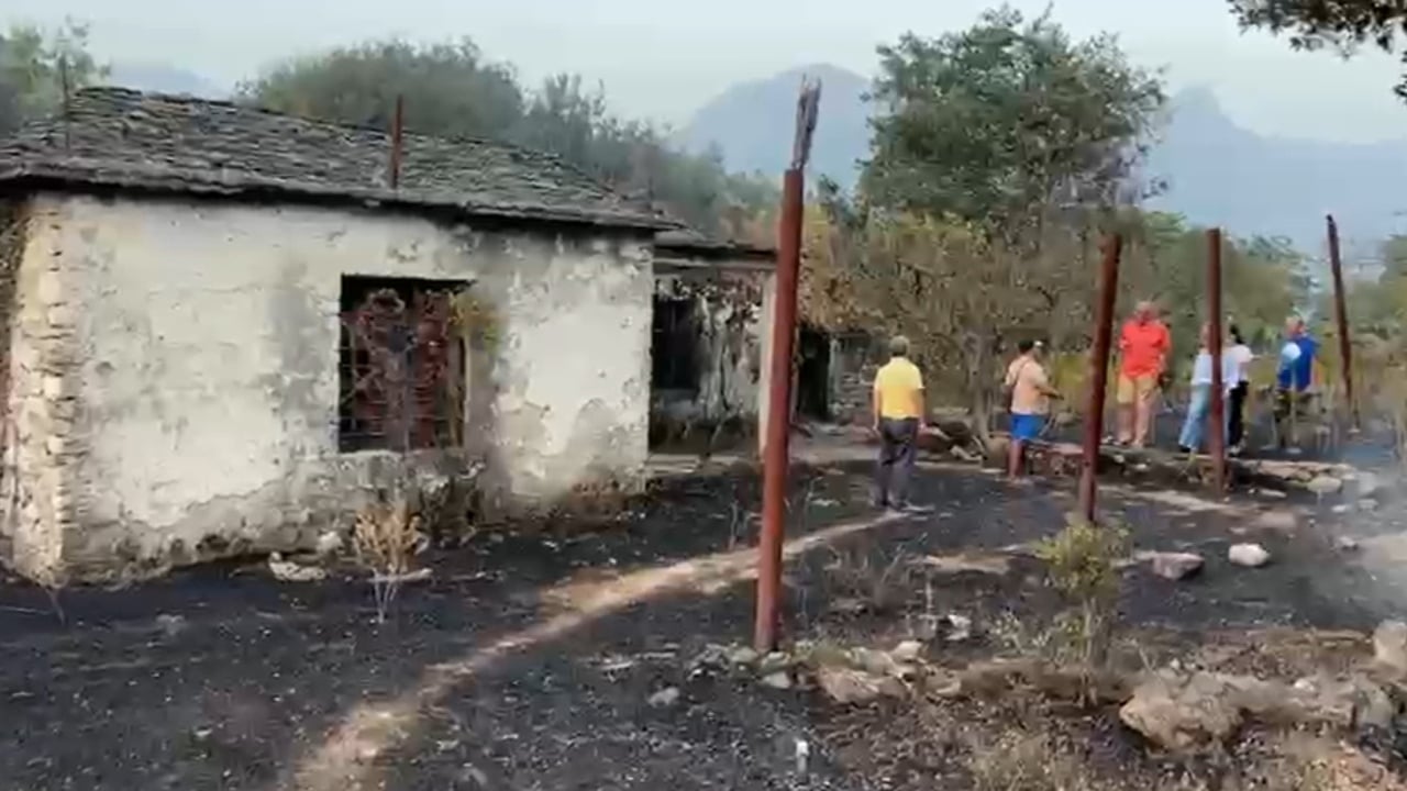 Zjarri në Vranisht përfshin banesë dhe djeg 30 koshere, dëmtohen ullinj e pemë