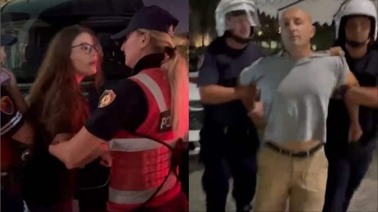 Video nga protesta në Tiranë: protestuesja i kërkon policisë telefonin gjatë shoqërimit