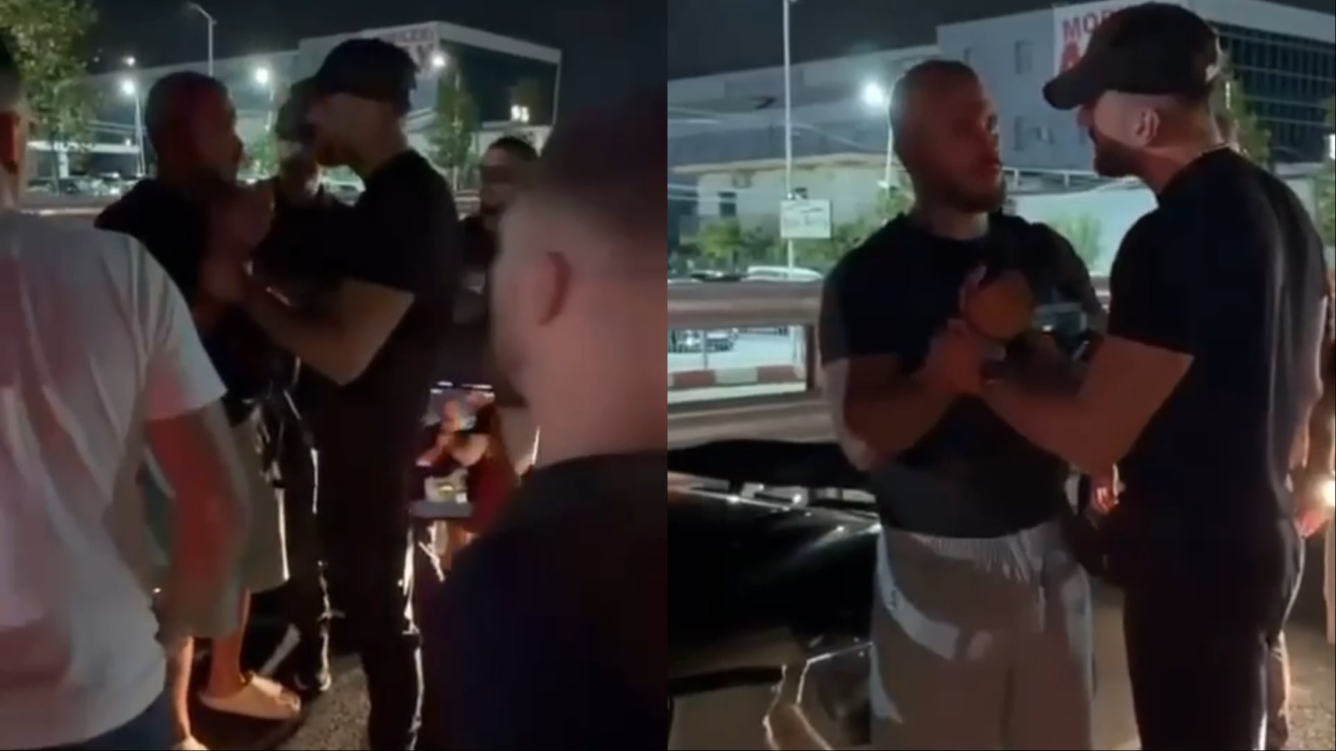 Assault of Edi Kuçi in Tirana: police escort Jozefin Marku and another person