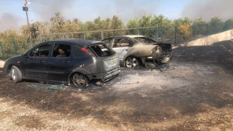 Zjarri në Levan të Fierit u dogji makinat dy policëve që ndihmonin banorët