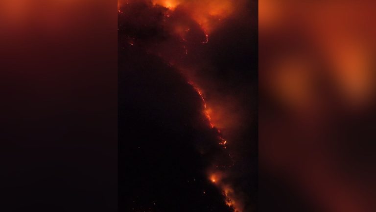 Zjarri në Malin e Tërbunit në Pukë del jashtë kontrollit, flakët përfshijnë masivin pyjor