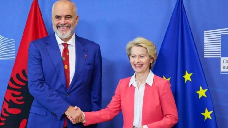 Ursula von der Leyen në Tiranë, takim me Ramën dhe konferencë në Kryeministri