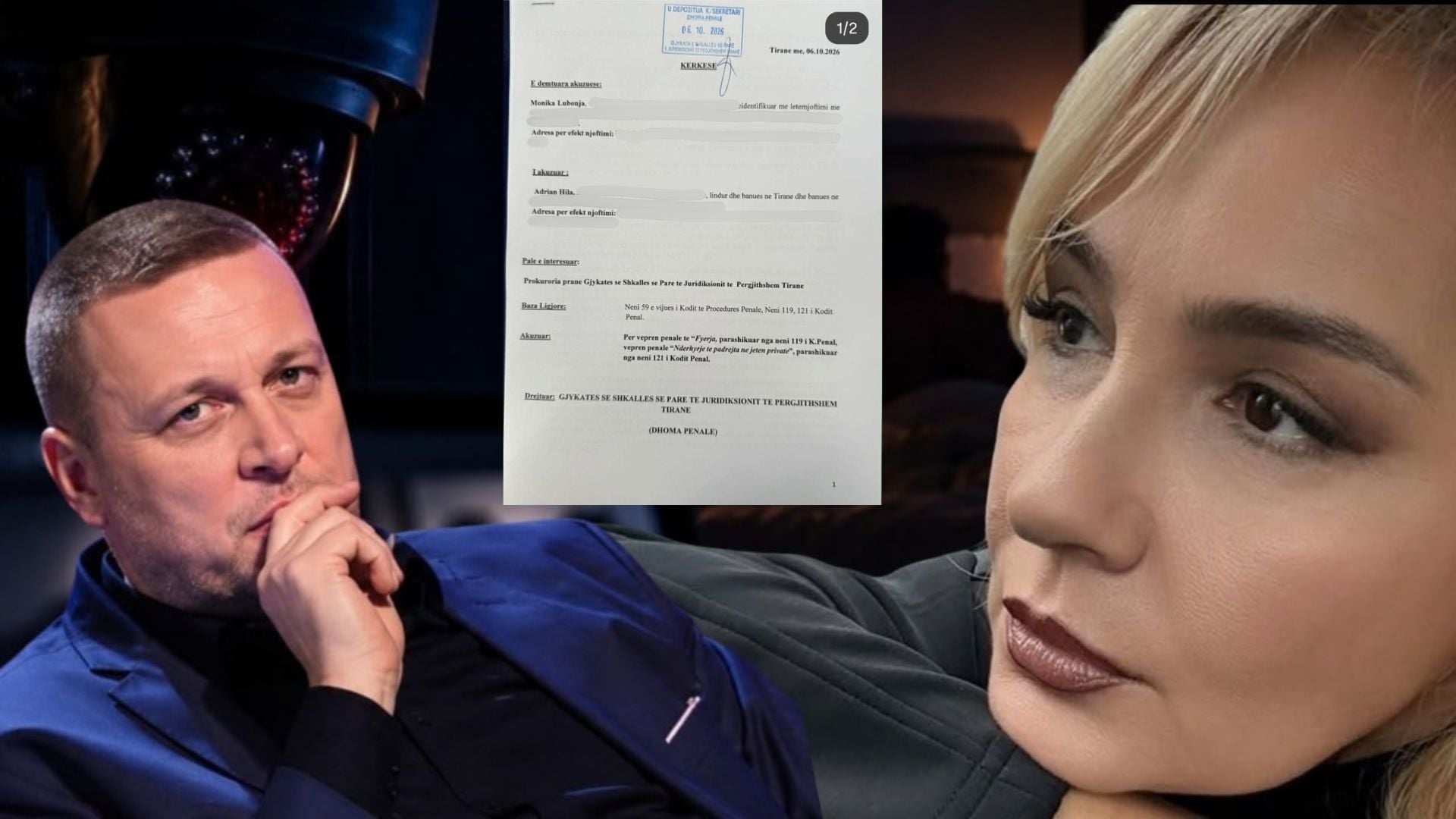 Monika Lubonja kallëzon Adi Hilën pas publikimit të videove intime në rrjet