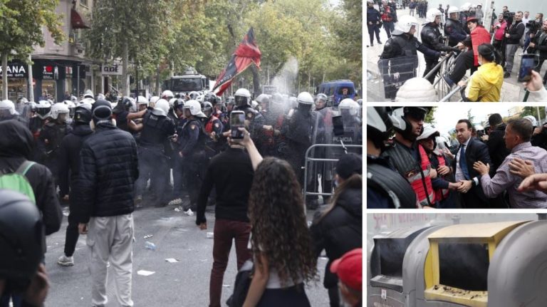 Protesta te Kuvendi për reformën territoriale: përplasje me policinë, rrugë të bllokuara