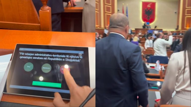 Marjana Koçeku publikon videon e votës kundër për hartën e re territoriale në Kuvend