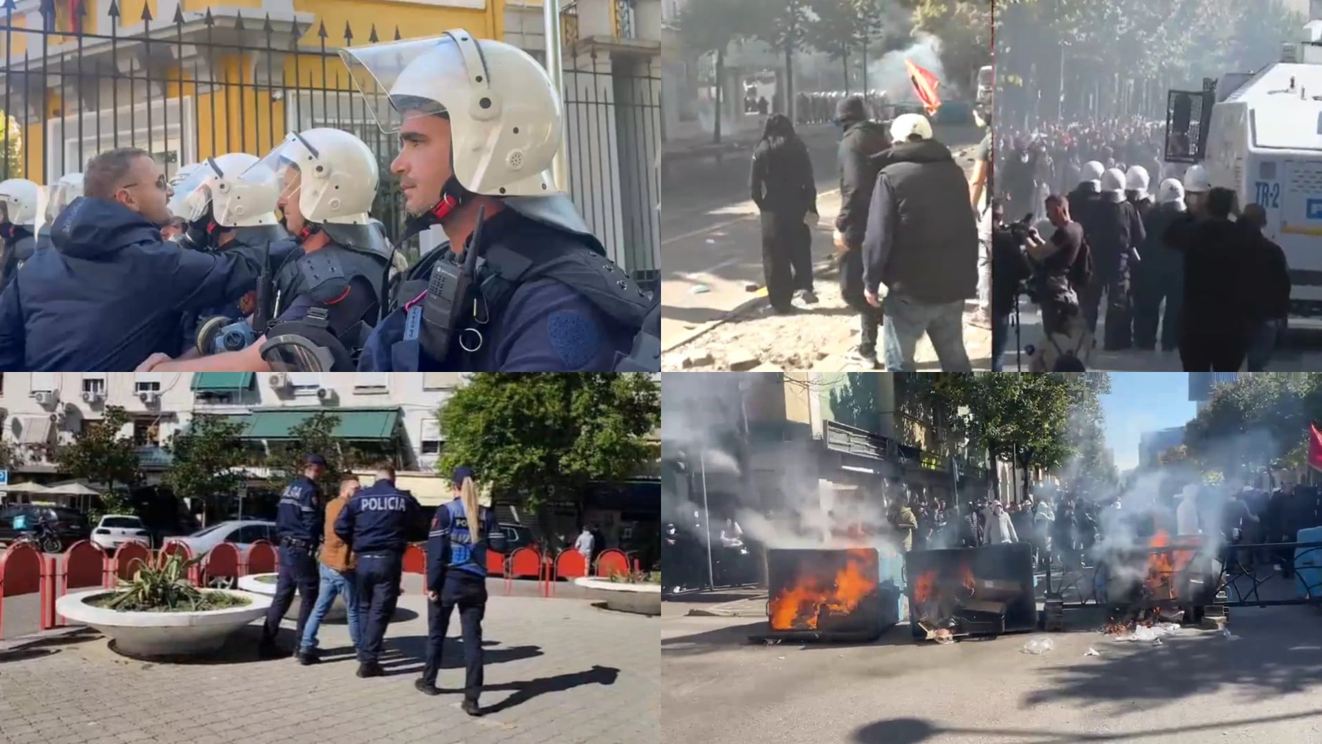Dita e pestë e protestës te Ministria e Arsimit, tensione me policinë dhe përplasje në rrethe