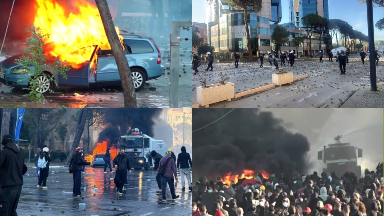 Protesta e pestë në Tiranë, përplasje te Ministria e Arsimit dhe masa të shtuara policore