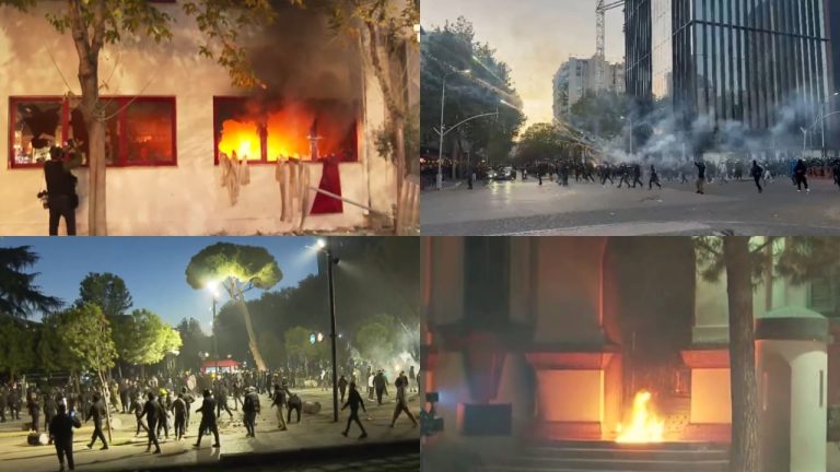Dita e gjashtë e protestës në Tiranë, tensione te Ministria e Arsimit dhe sulm ndaj selisë së PS