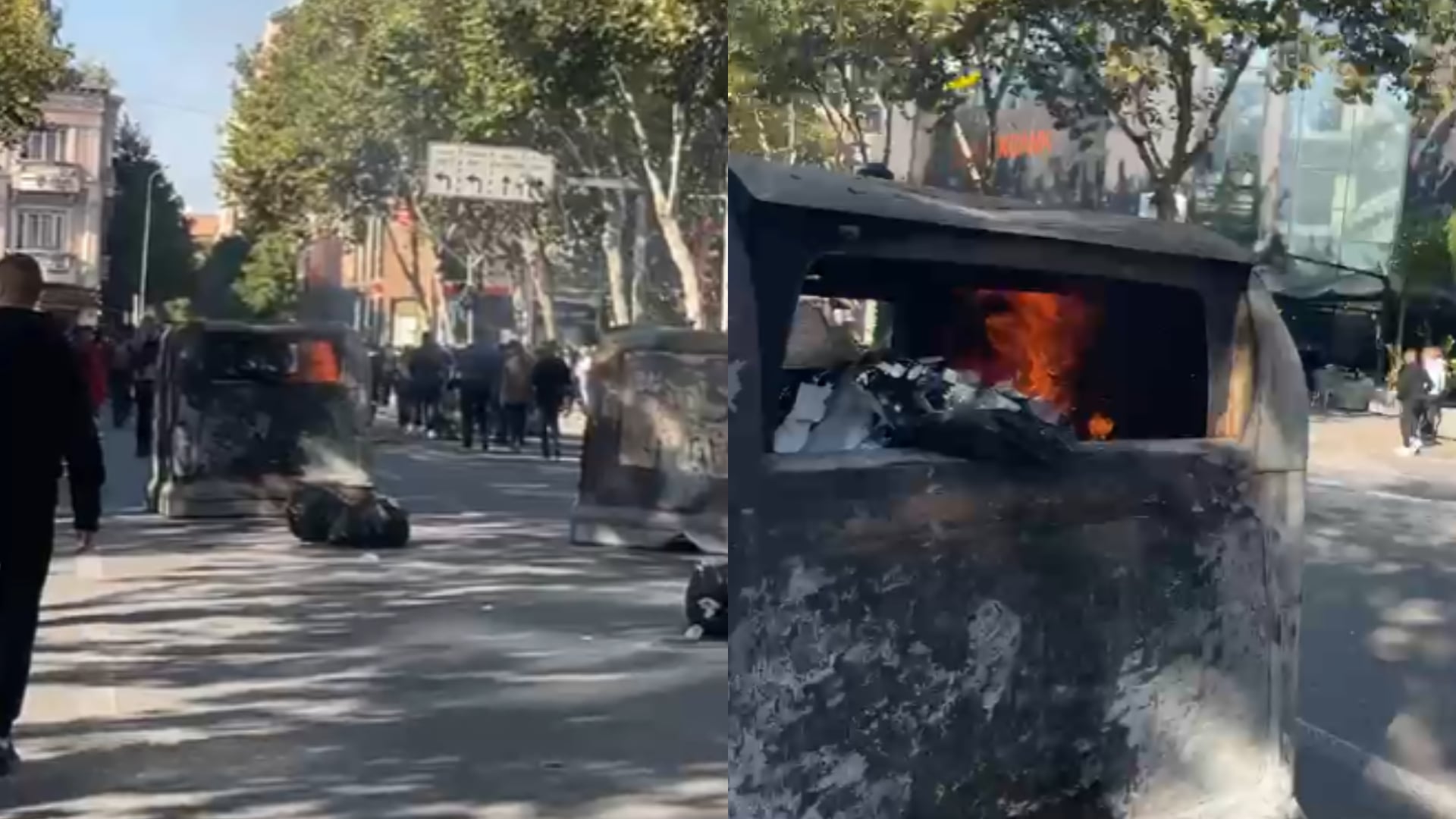 Protesta del nga kontrolli, grupe të rinjsh djegin kosha në rrugë mes tensioneve
