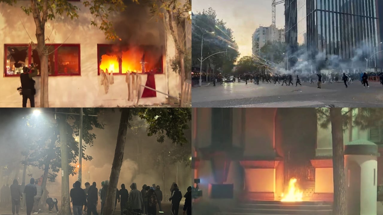 Tensione në protestën e studentëve në Tiranë, gurë ndaj policisë dhe sulm ndaj selisë së PS