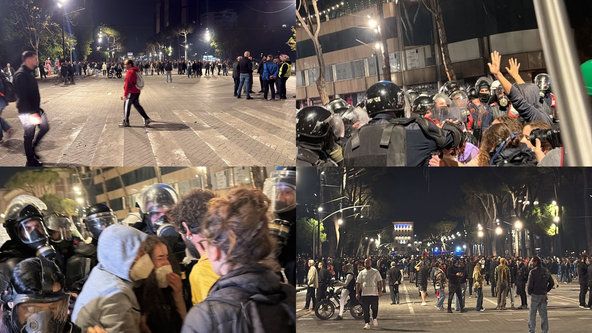 Protesta në Tiranë, dita e tetë me përplasje: refuzohet dialogu i Ramës, gaz e molotov pranë Kryeministrisë